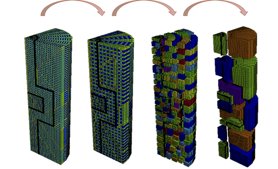 Hierarchy of agglomerated meshes